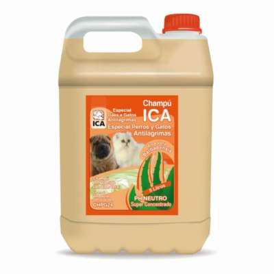 Champú antilagrimas para perros y gatos con aloe vera.