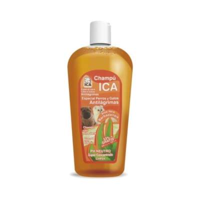 Champú antilagrimas para perros y gatos con aloe vera.