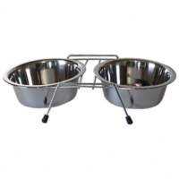 Comedero doble con soporte para mascotas Comedero doble con soporte para mascotas