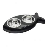 Comedero doble con bandeja extraíble para mascotas Comedero doble con bandeja extraíble para mascotas