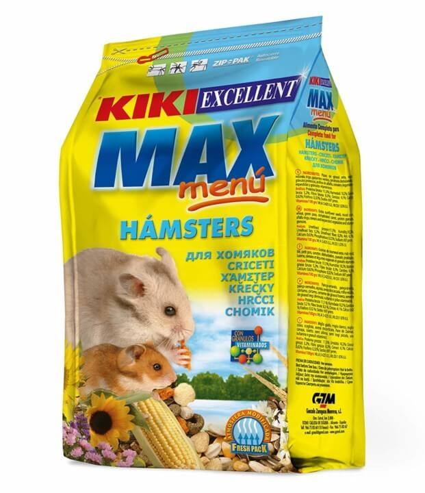 Alimento para Hamsters Kiki Max menú.