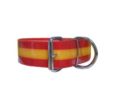 Collar de poliuretano personalizado con la bandera de España o Andalucía