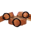Collar de cuero legítimo para ovejas y cabras Collares de cuero legítimo para ovejas y cabras con hebilla metálica negra resistente para ganadería