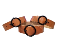 Collar de cuero legítimo para ovejas y cabras Collares de cuero legítimo para ovejas y cabras con hebilla metálica negra resistente para ganadería