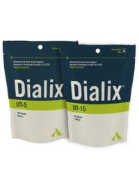 Dialix UT para Perros y Gatos Dos envases de Dialix UT-5 y UT-15 para el apoyo del tracto urinario en perros y gatos